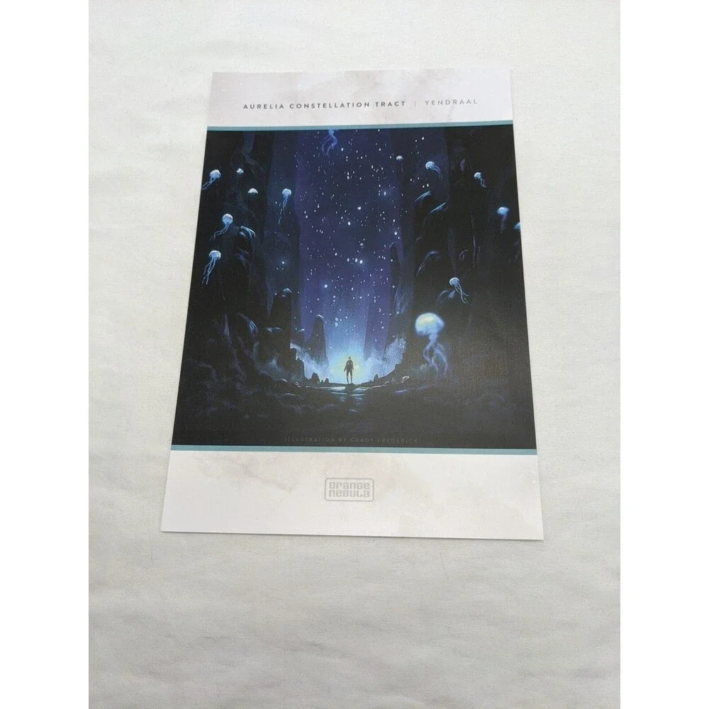Lot Of (24) Unsettled Orange Nebula Board Game Art Prints 6